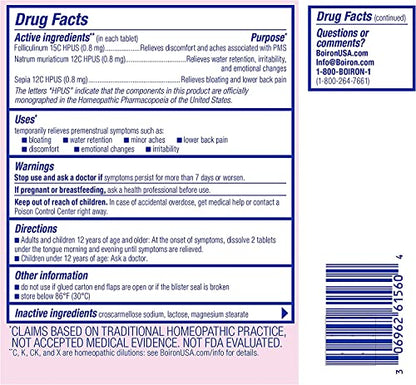 Boiron Cyclease PMS Twin Pack, 120 Tablets Count