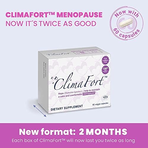 ClimaFort 60 Day Supply - Menopause Supplement for Women, premenopause Hormone Balance Climafort