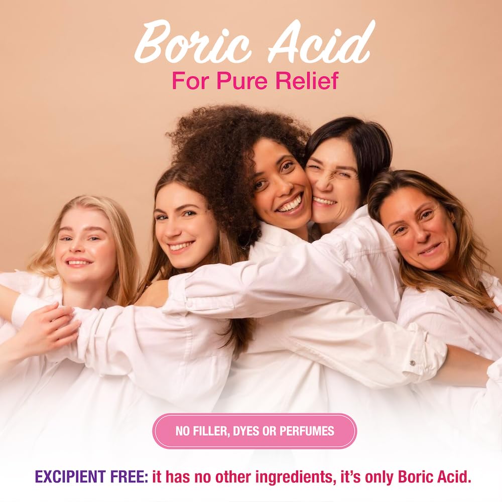 Puregen Labs Boric Acid 600 mg Vaginal Suppositories - 100% Pure | All Natural Without Dyes or Fillers P Puregen Labs