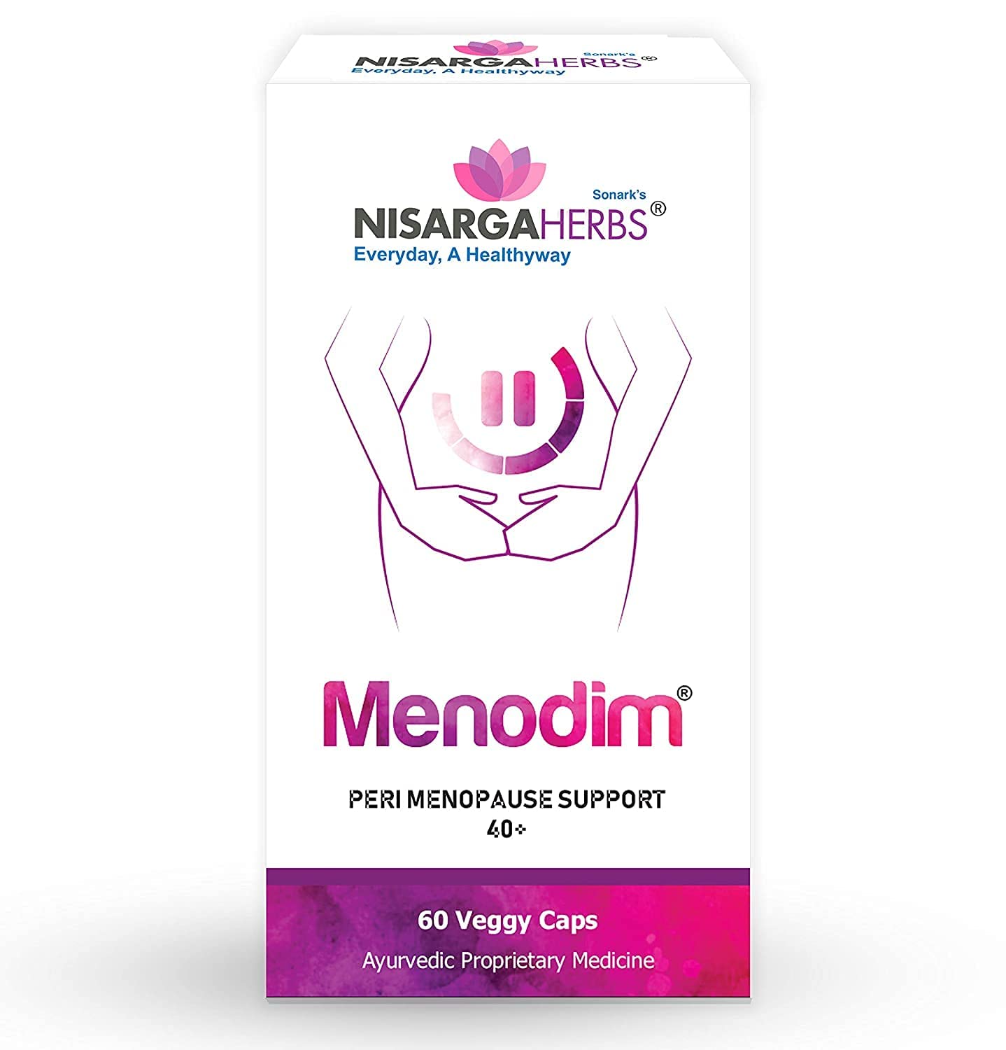 pub Nisarga Herbs Menodim, for Pre-Menopause Relief, Fatigue & Functional Imbalance Support PUB
