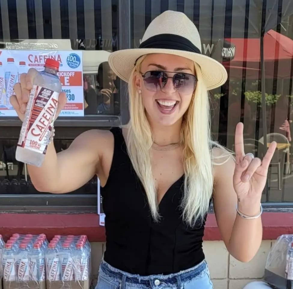 Cafeina - Naturally Flavored Black Cherry Caffeinated Spring Water (12 Pack) - 100mg Caffeine, Black Cherry Flavored, Added Electrolytes, Natural Energy Boost - Ultra Hydrating - Keto Friendly - Kosher - Pre-Workout Boost and Post-Workout Recovery