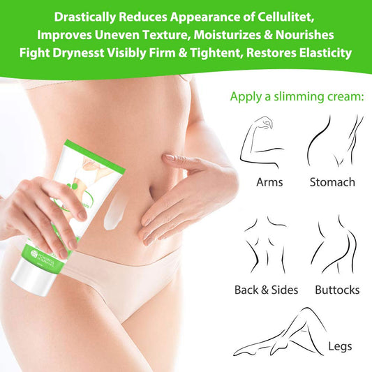 Hot Cream 2 Pack, Cellulite Slimming & Firming Cream, Body Fat Burning Massage Gel