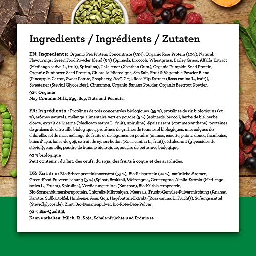 Amazing Grass Protein Superfood, Organic Vegan Protein Powder with Fruit and Vegetables