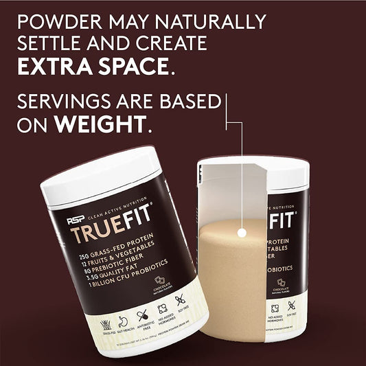 TrueFit Meal Replacement Shake Protein Powder, Grass Fed Whey + Organic Fruits