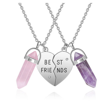 PESOENTH Best Friend Necklace for 2 Girls Gifts- BFF Friendship Necklaces Women Matching