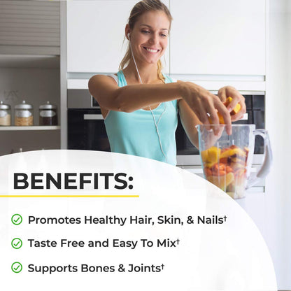 Collagen Peptides Powder - Grass Fed, Pasture Raised with Aminos - Promotes Healthy
