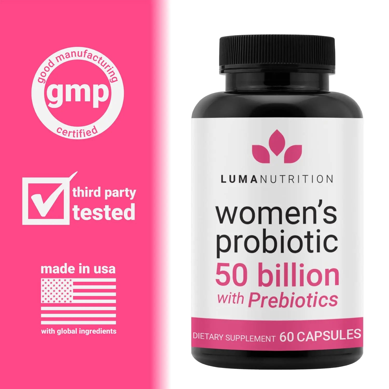 Luma Nutrition Probiotics for Women with Prebiotics - 50 Billion CFU - Formulated for Digestive Luma Nutrition