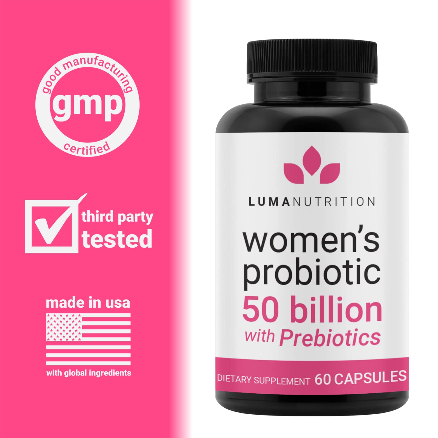 Luma Nutrition Probiotics for Women with Prebiotics - 50 Billion CFU - Formulated for Digestive Luma Nutrition