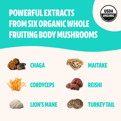FreshCap Ultimate Mushroom Complex Powder - Lions Mane, Reishi, Cordyceps, Chaga