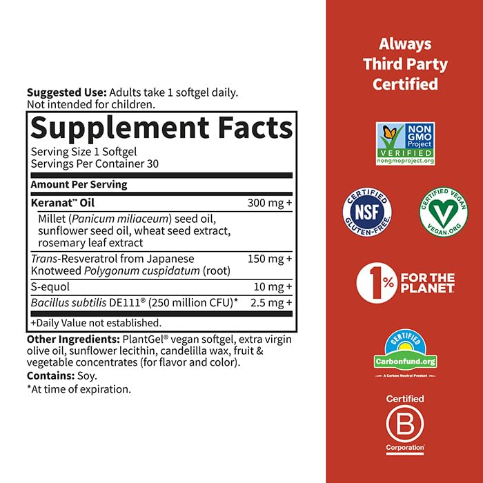 Garden of Life Herbals Menopause Supplement with S-equol & Trans-Resveratrol for Mult