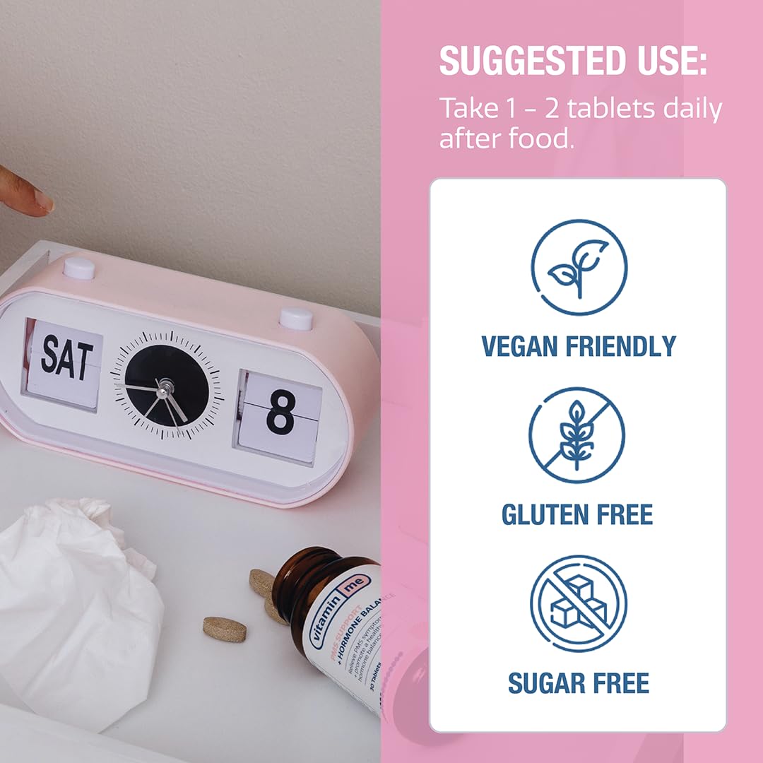 VitaminMe - PMS + Hormone Balance | Balance Estrogen & Support Menopause, Bloating, Acne & PMS Relief VitaminMe