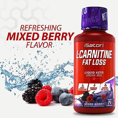 iSatori L-Carnitine Liquid Metabolic Enhancer and Energy Booster - Health and Fitness