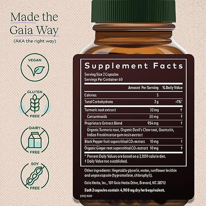 Gaia Herbs Turmeric Supreme Joint Health - Joint Support Supplement