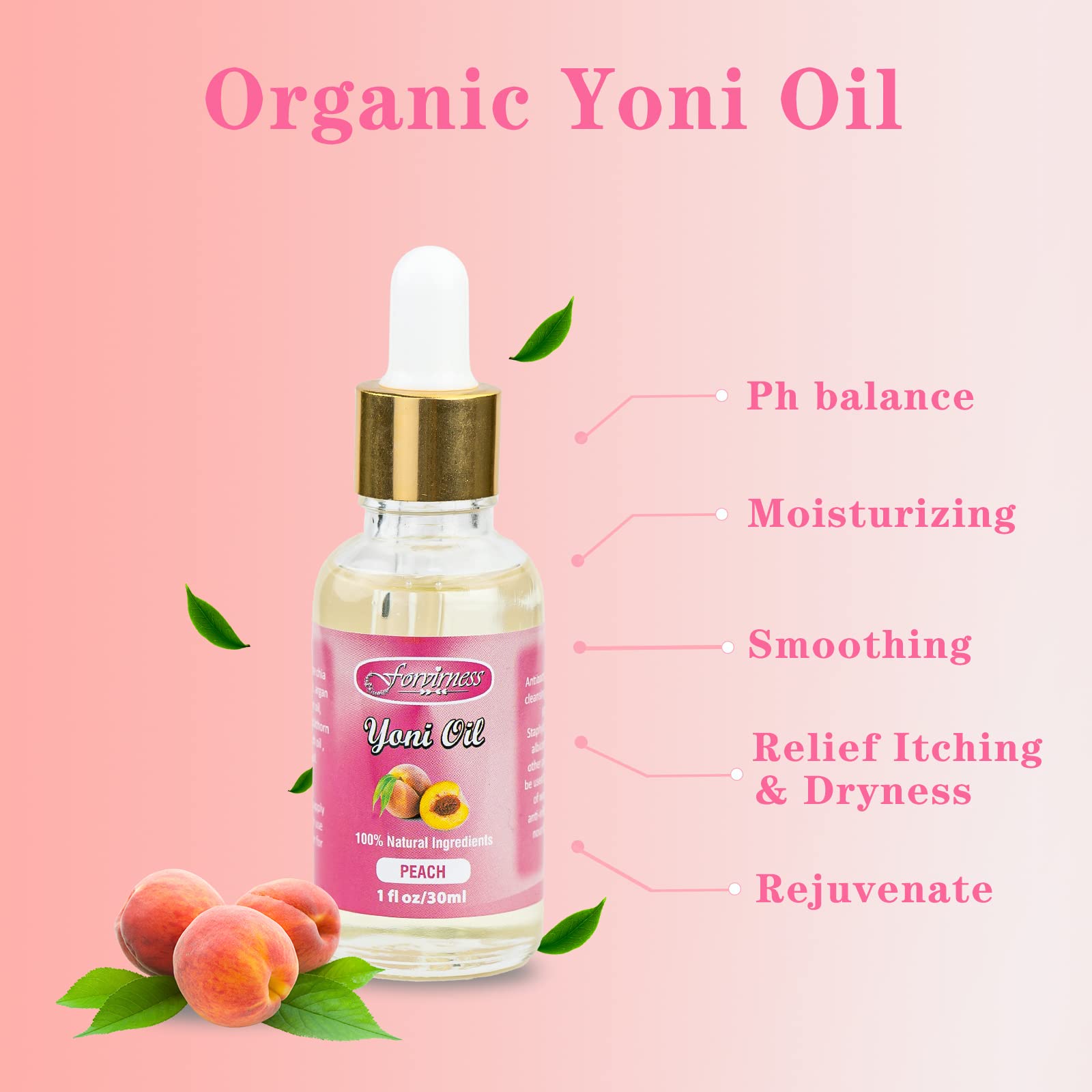 forvirness Feminine Wash & Natural Yoni Oil Set - Cleanse, Remove Odor, pH Balance for Women forvirness