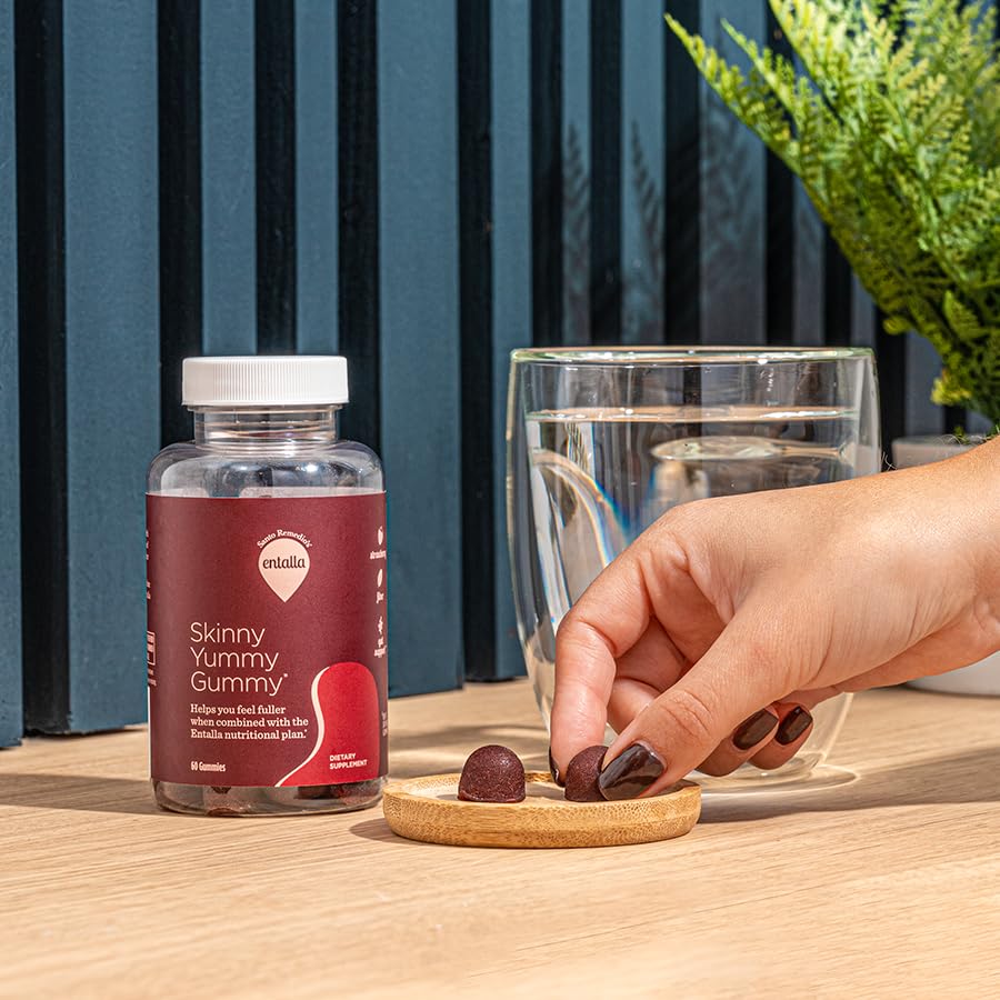 Santo Remedio, Entalla, Skinny Yummy Gummy, Nutritional Supplement, Gummy Fiber for Digestive Gut Support Santo Remedio