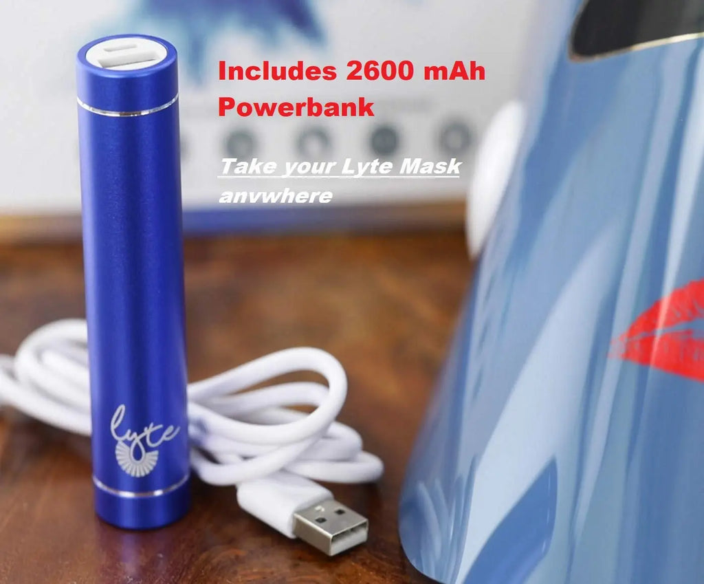 Lyte Wireless LED Light Therapy Mask Red Blue Amber 3 Color Light Weight| Includes Power Lift Care