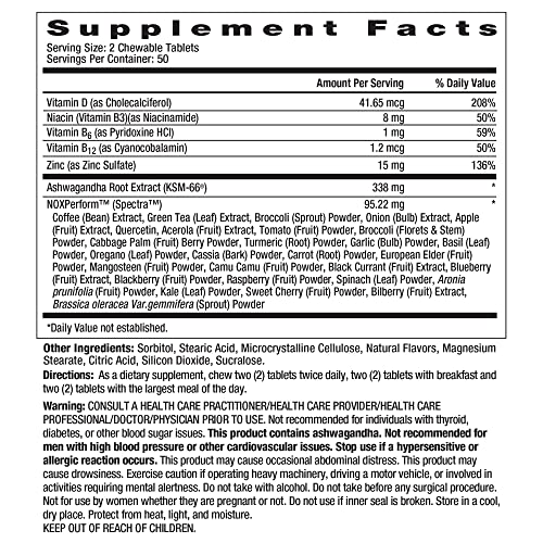 Ageless Male Max Chewable Nitric Oxide Booster Supplement for Men – High Potency New Vitality