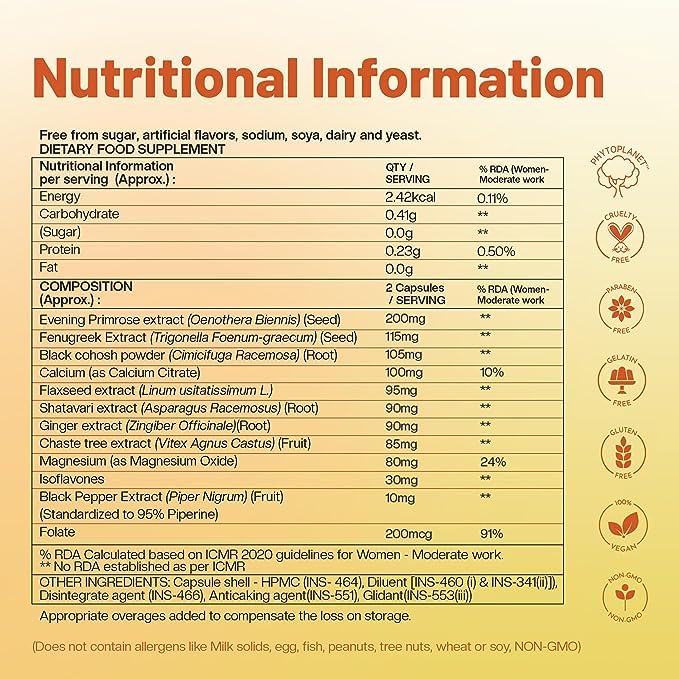 Happy Pause Capsules, Menopause Supplements for Women, Natural Support for Hot Flashes, Hormone generic