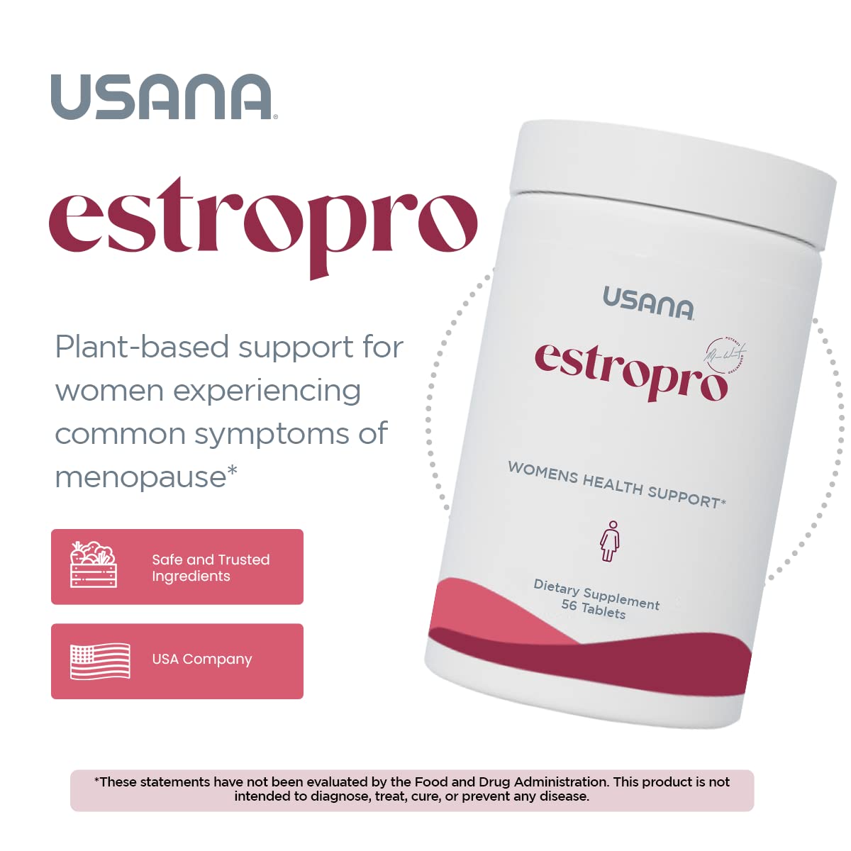 USANA EstroPro with Phytoestrogens for Symptomatic Support During Menopause* - 56 Tablets USANA