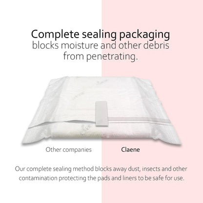 Claene Organic Cotton Panty Liners, Unscented, Thin, Cruelty-Free, Daily, Breathable Organic Panty