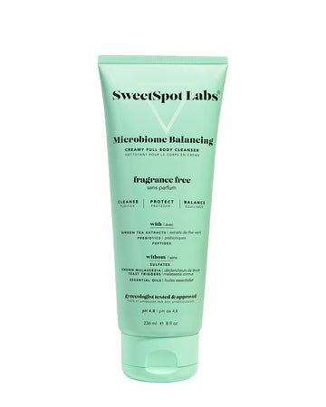SweetSpot Labs Microbiome Balancing Feminine Wash, Clean, Gynecologist Tested & Approved
