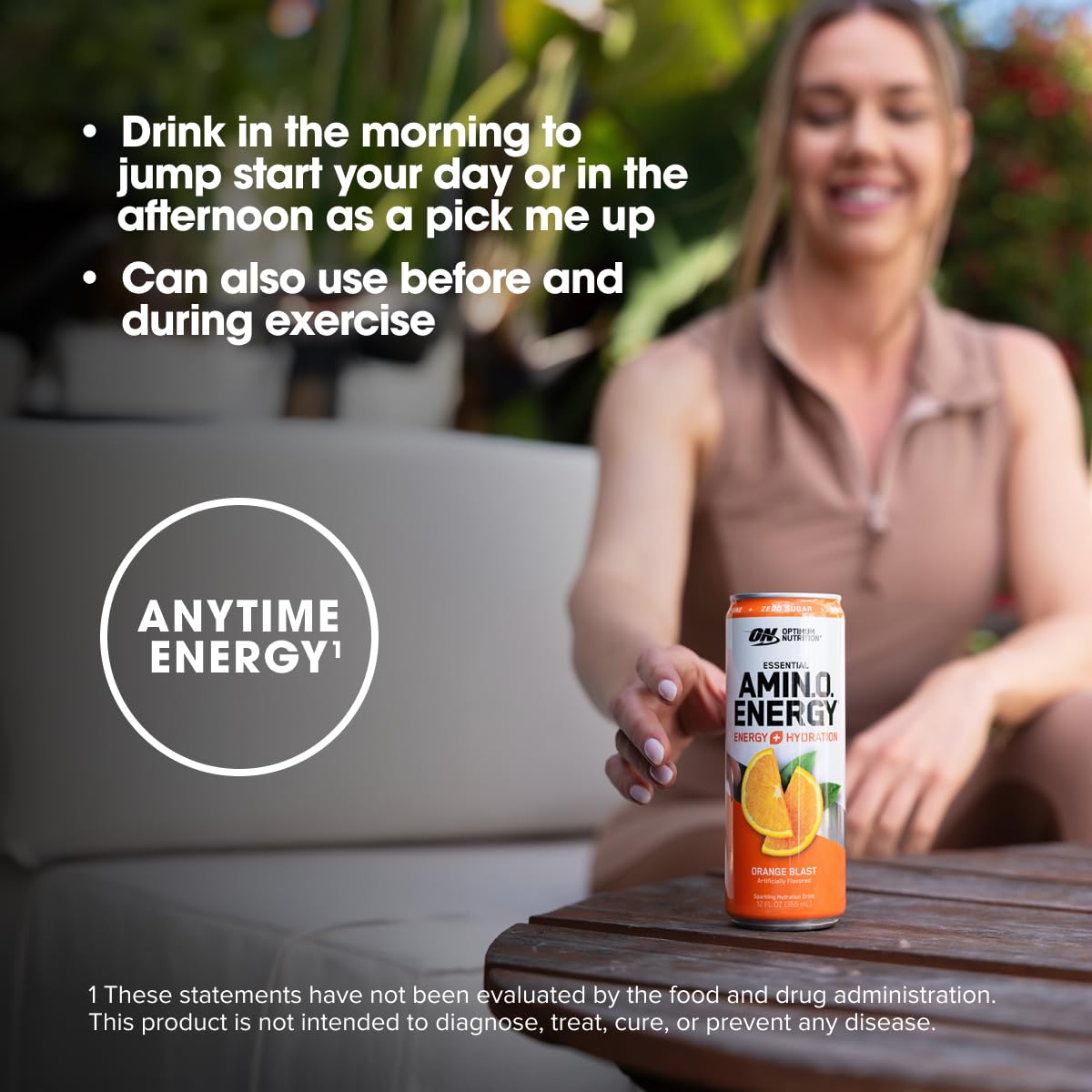 Optimum Nutrition Amino Energy Sparkling Hydration Drink, Electrolytes, Caffeine, Amino Optimum Nutrition