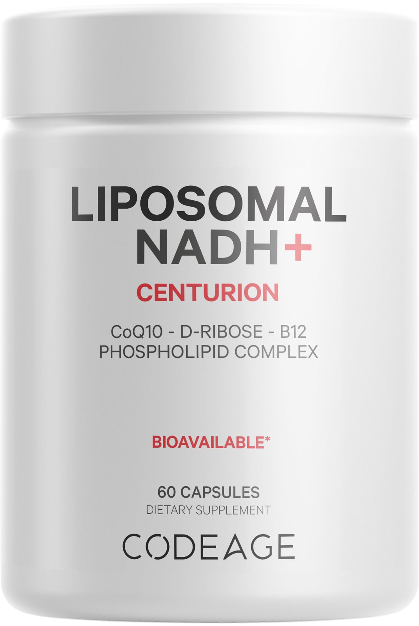 Codeage Liposomal NADH+ Supplement - CoQ10 - Vitamin B12 - D-Ribose Bioenergy