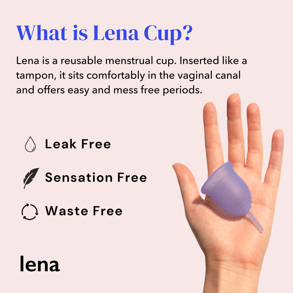 Lena Sensitive Menstrual Cup | Reusable Beginner Period Cup | Wear for 12 Hours