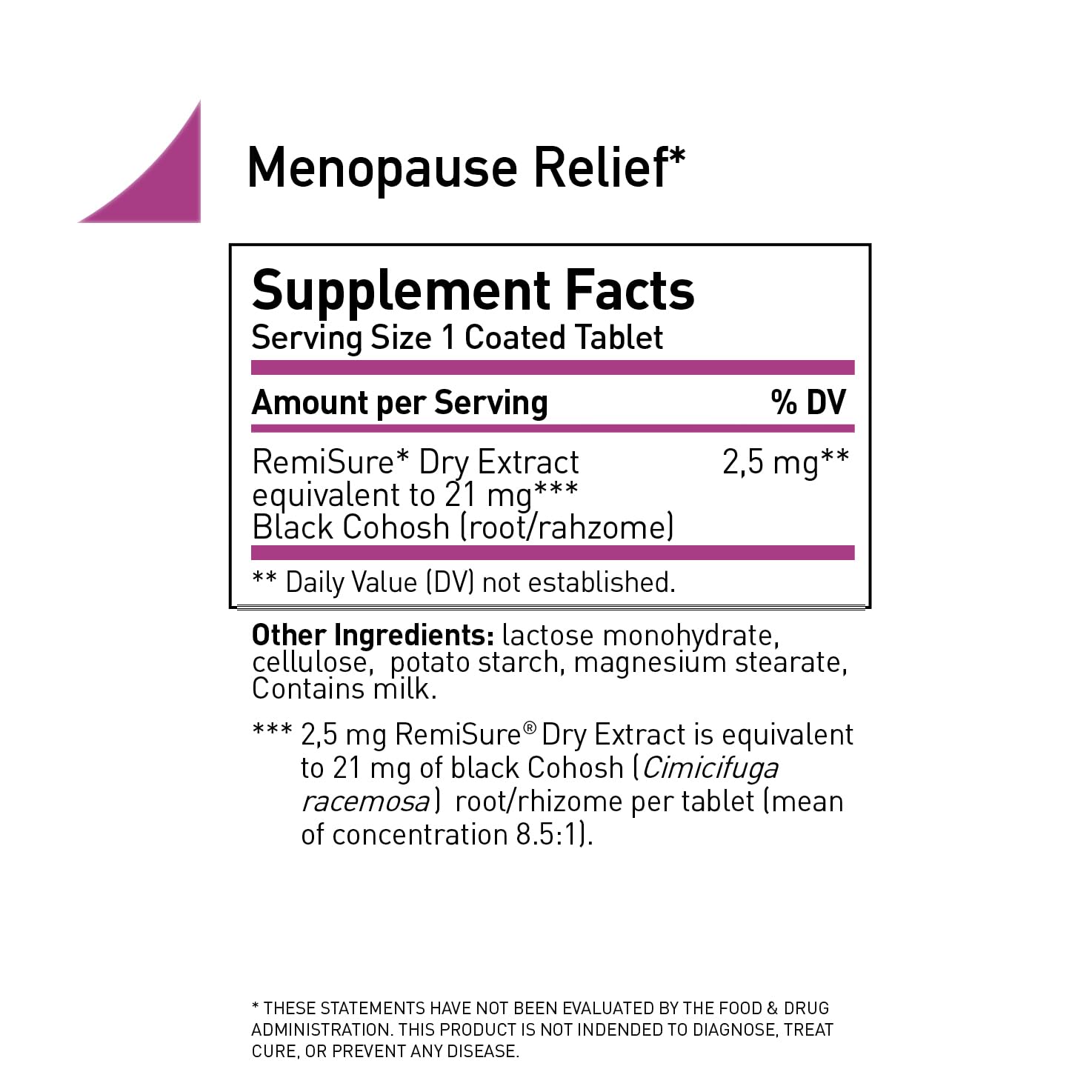 Remifemin - Menopause Symptoms Relief - Clinically Proven Ingredients - Menopause Supplements Remifemin
