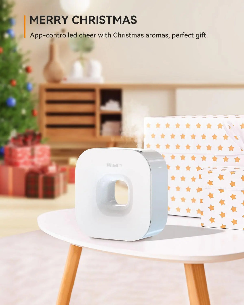 MEIDI Waterless Essential Oil Diffuser - Bluetooth Cordless Aromatherapy Diffuser with App Control MEIDI