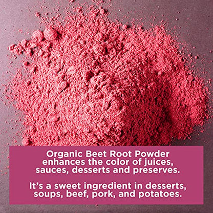 HQOExpress Organic Beetroot Powder - Organic Superfood - Nitric Oxide Booster - Non