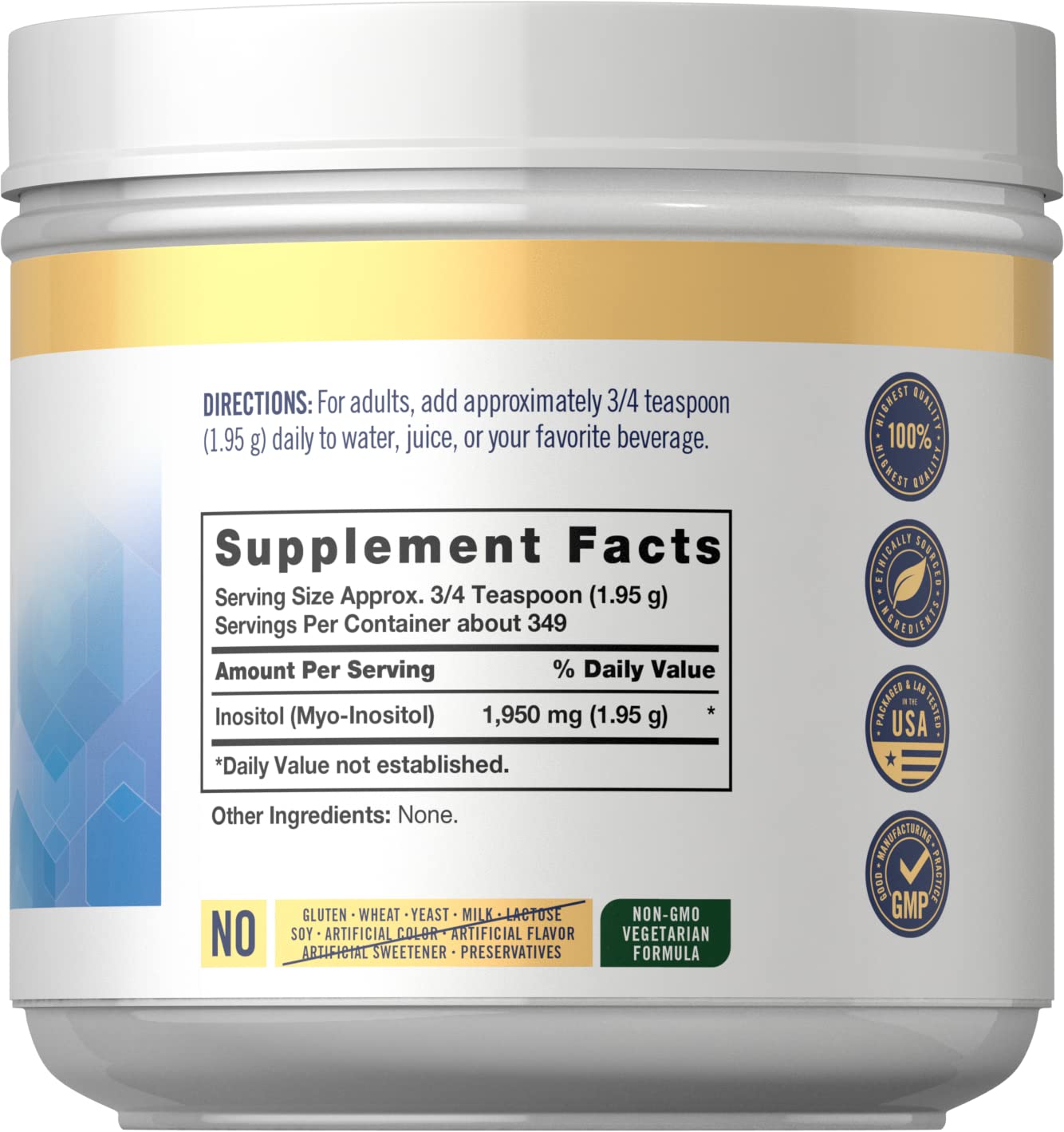 Carlyle Myo-Inositol Powder Supplement | 1.5 lbs | Naturally Occuring Compound Carlyle