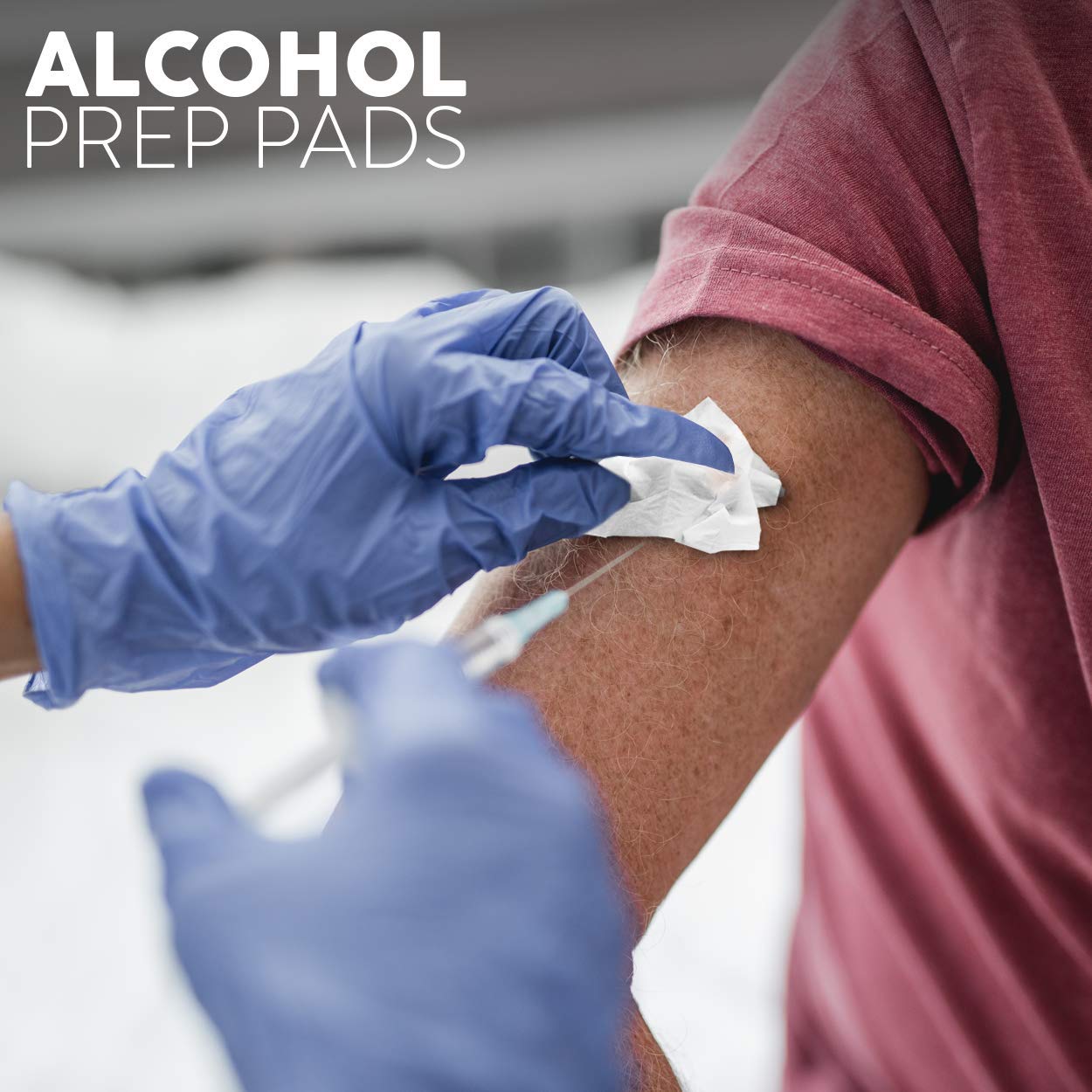 Care Touch Alcohol Wipes - Individually Wrapped Alcohol Prep Pads with 70% Isopropyl Care Touch