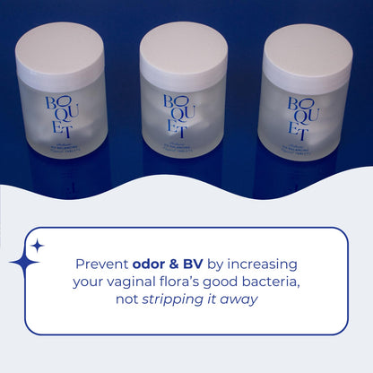 Boquet Vaginal Prebiotic Suppository- Relieve Odor, Prevent Bacterial Vaginosis, Balance pH