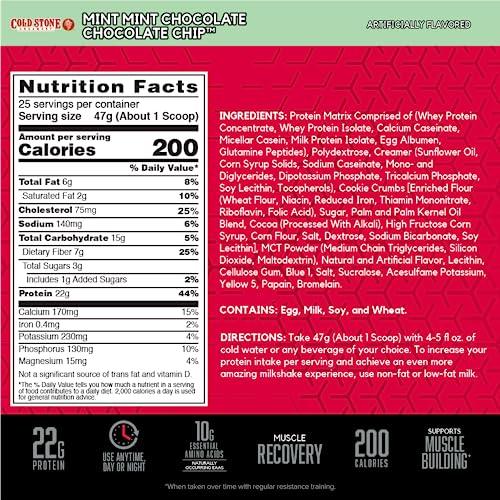 BSN Syntha-6 Whey Protein Powder, Cold Stone Creamery- Mint Mint Chocolate BSN