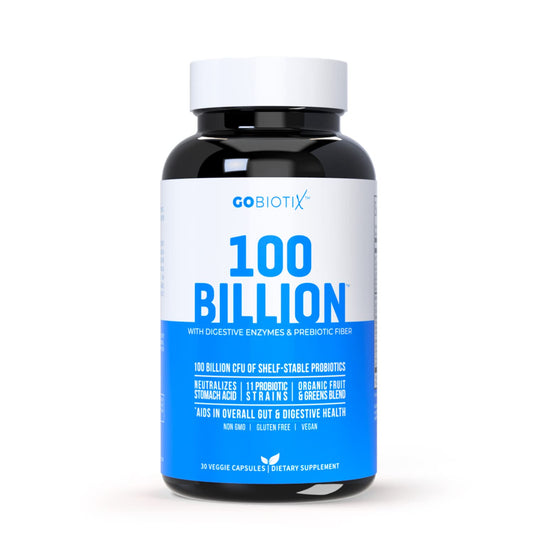 100 Billion - Probiotics and Prebiotics Supplement Pills - Digestive Enzymes and Prebiotic 