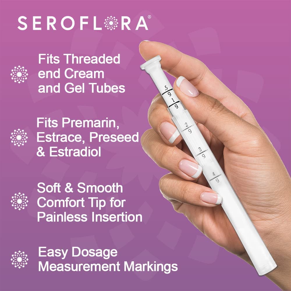 Seroflora Disposable Plastic Vaginal Applicators - Threaded End to Fit OTC Gels, Lubes or Creams Products SEROVERA