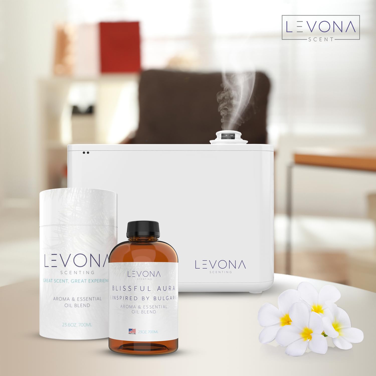 Levona Scent Essential Oils for Diffuser: Blissful Aura with Notes of Amber, Musk & Jasmine LEVONA SCENT