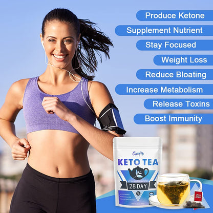 Catfit Keto Detox Tea for Belly Fat and Colon Cleanse - All Natural Detox and Cleanse