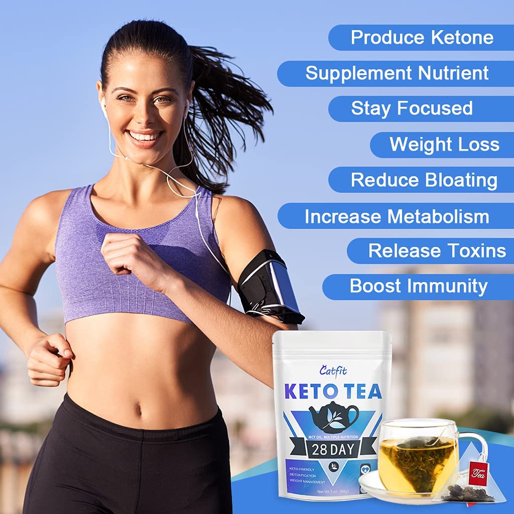 Catfit Keto Detox Tea for Belly Fat and Colon Cleanse - All Natural Detox and Cleanse Catfit