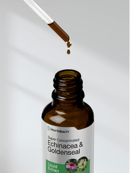 Echinacea Goldenseal Liquid Extract | 2 fl oz | Alcohol Free Tincture Drops | Vegetarian