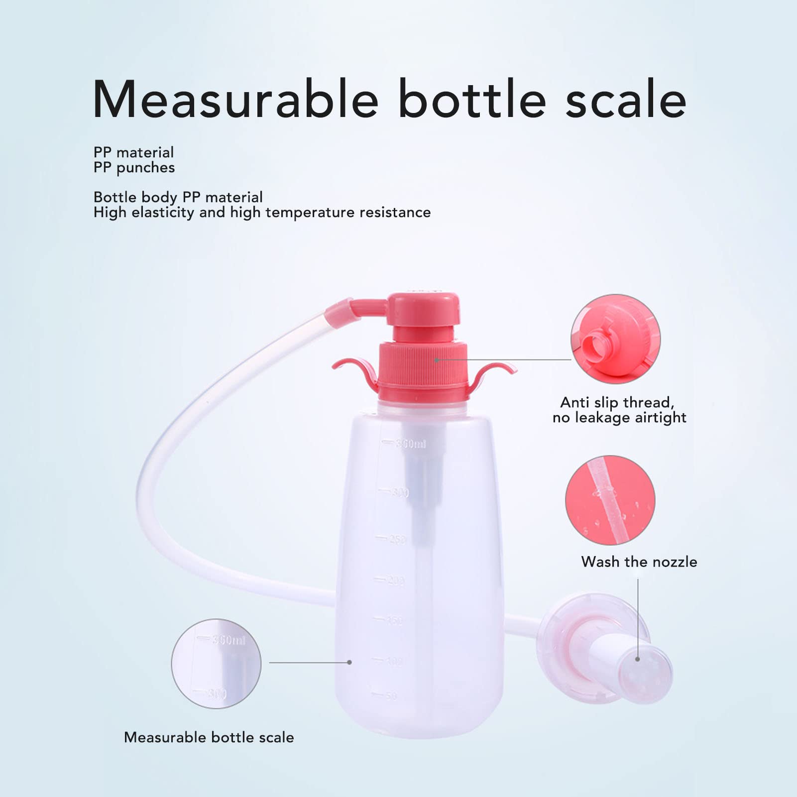 Vaginal Douche Cleaner,350ml Vaginal Cleanser Vaginal Douche Reusable Vaginal Cleansing System Brrnoo