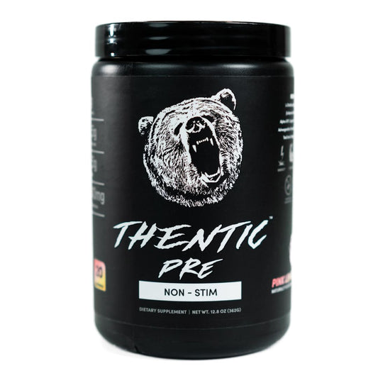 THENTIC Caffeine Free Pre Workout - Naturally Flavored & Sweetened Nootropic Non-Stim