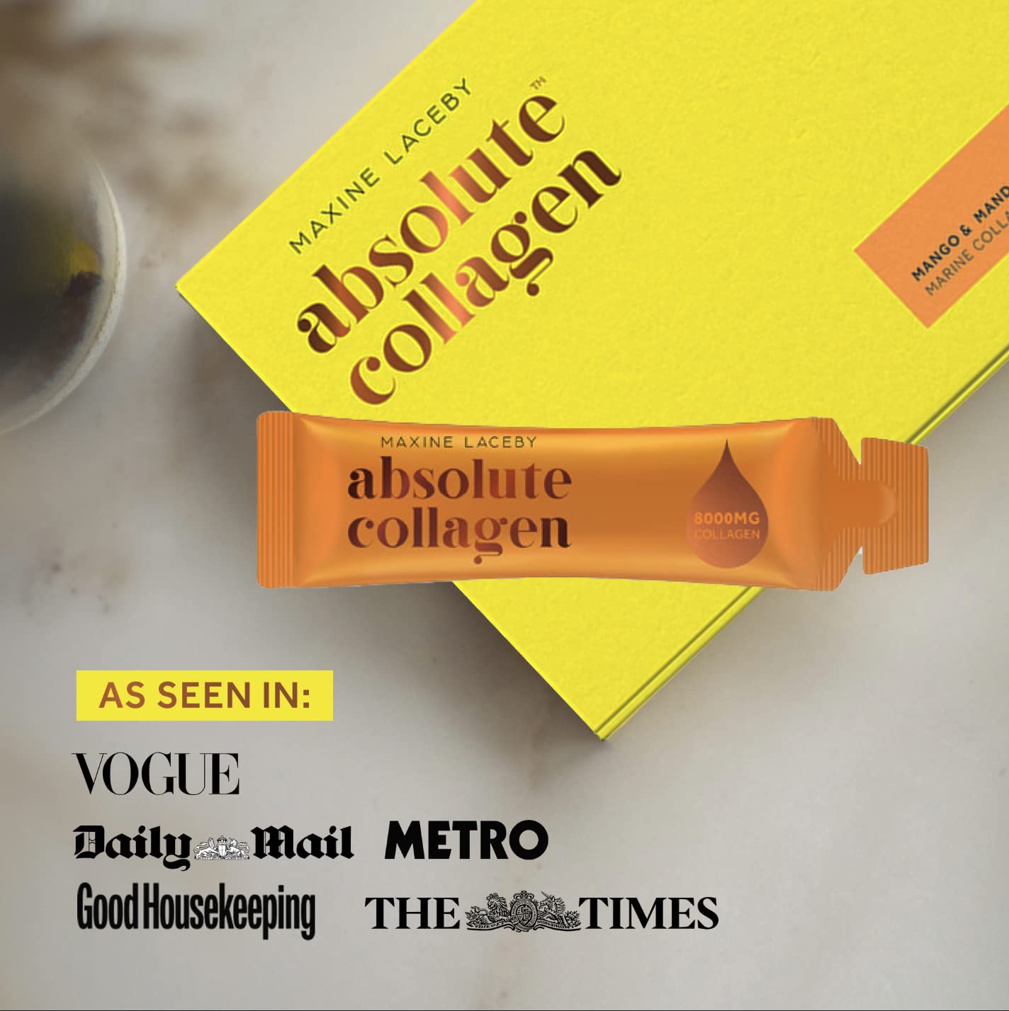 Absolute Collagen Marine Liquid Collagen Supplement for Women - 8000mg Collagen in Each Sachet Absolute Collagen