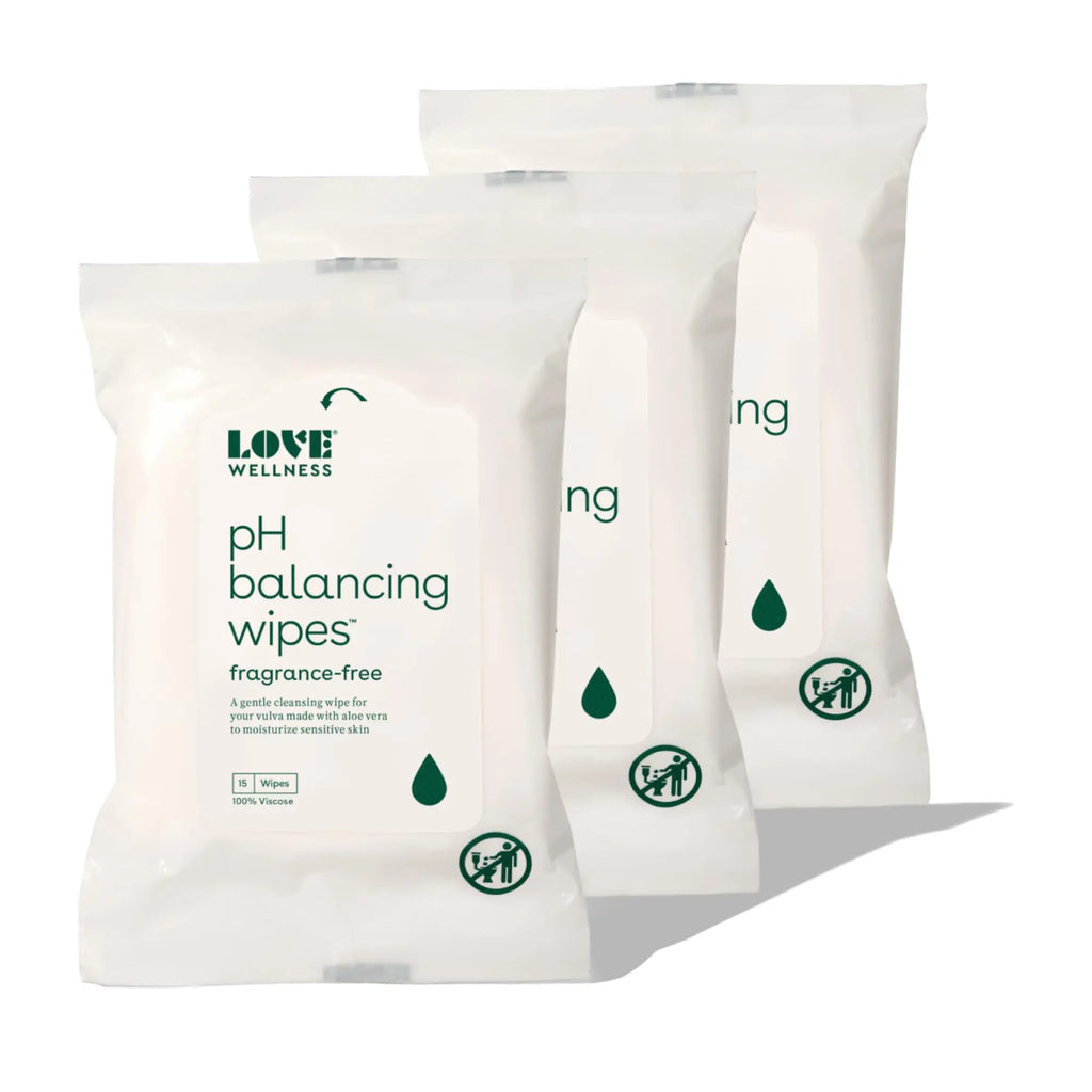 Love Wellness pH Balancing Wipes for Women | Feminine Hygiene for Cleansing with Aloe Vera