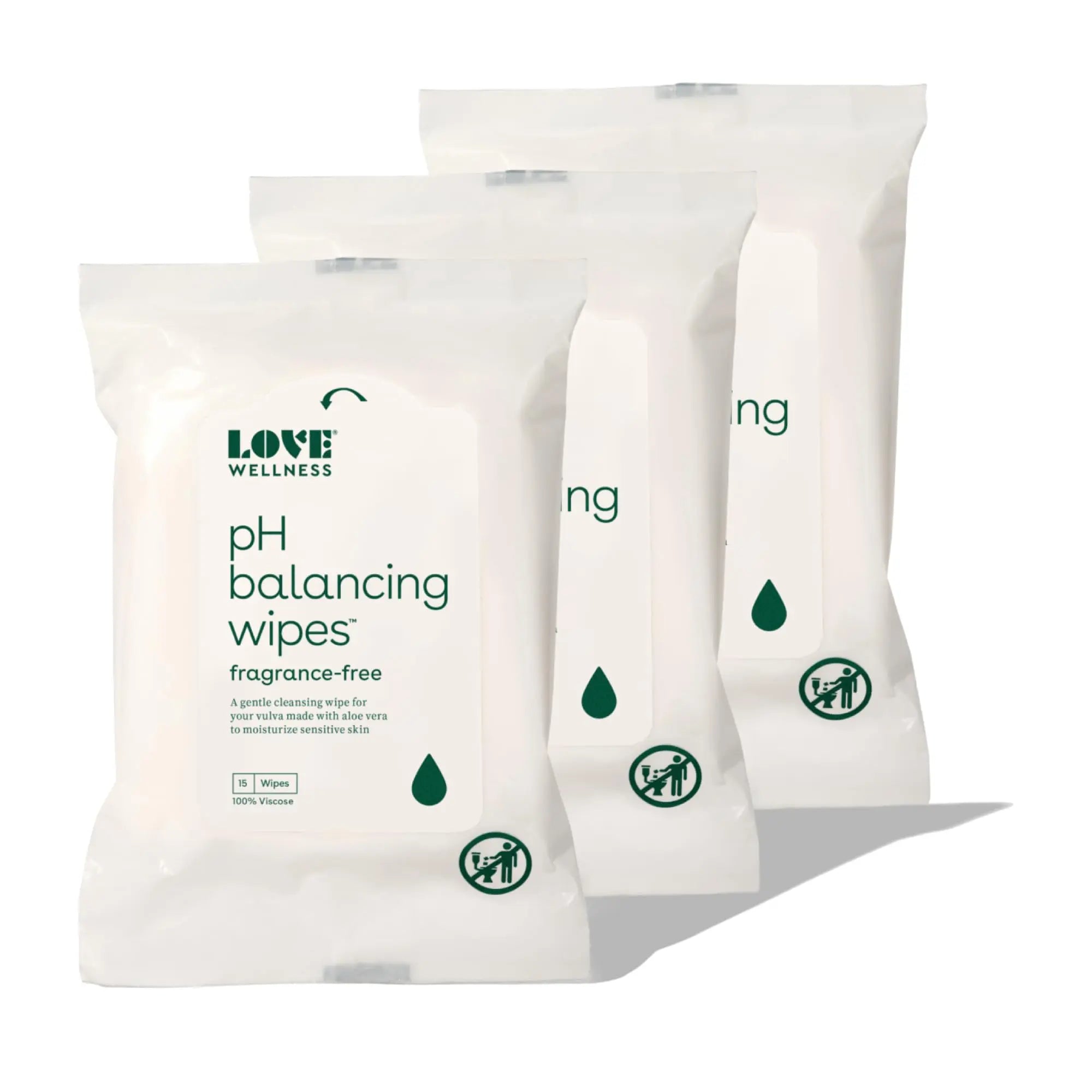 Love Wellness pH Balancing Wipes for Women | Feminine Hygiene for Cleansing with Aloe Vera