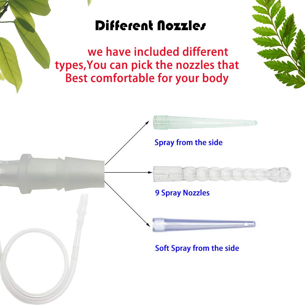 GNEGKLEAN Black Silicone Enema Bulb Kit 7.6oz Clean Anal Douche for Men Women with 19.7in GNEGKLEAN