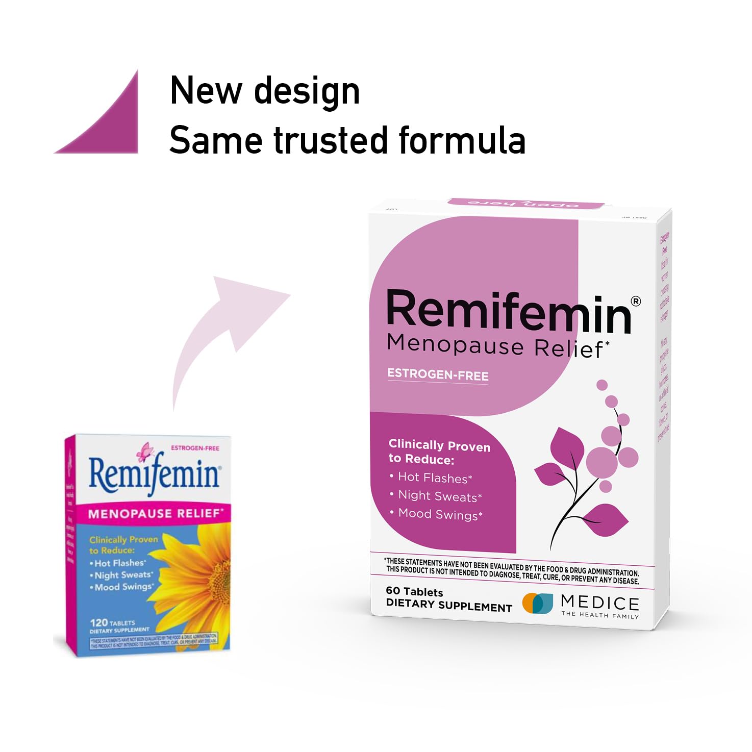 Remifemin - Menopause Symptoms Relief - Clinically Proven Ingredients - Menopause Supplements Remifemin