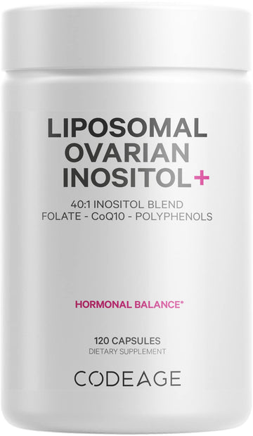 Codeage Liposomal Ovarian Inositol + Supplement - Myo-Inositol, D-Chiro-Inositol