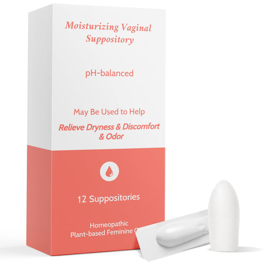 Vaginal Moisturizing Suppositories for Lasting Hydration & Comfort | Balances pH, Soothes Dryness